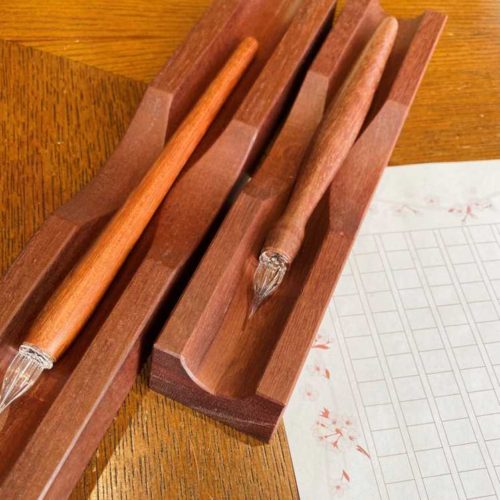 工芸装置「木軸ガラスペン」